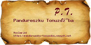 Pandureszku Tonuzóba névjegykártya